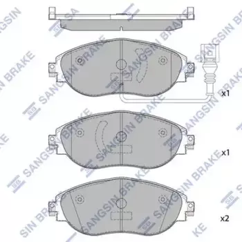 Тормозные колодки дисковые передняя ось HI-Q SP1698
