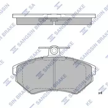 Тормозные колодки дисковые передняя ось HI-Q SP1708