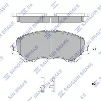 Тормозные колодки дисковые передняя ось HI-Q SP1715