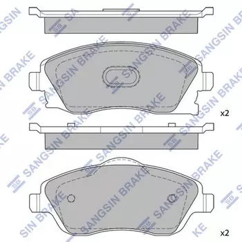 Тормозные колодки дисковые передняя ось HI-Q SP1745