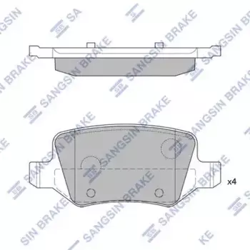 Тормозные колодки дисковые задняя ось HI-Q SP1748