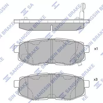 Тормозные колодки дисковые задняя ось HI-Q SP1777