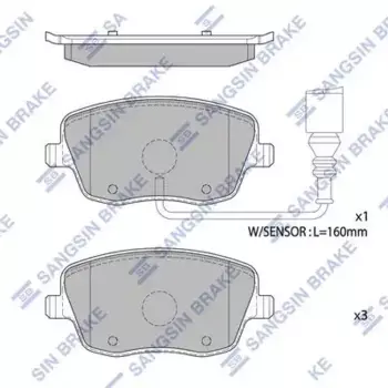 Тормозные колодки дисковые передняя ось HI-Q SP1806A