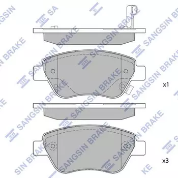 Тормозные колодки дисковые передняя ось HI-Q SP1810