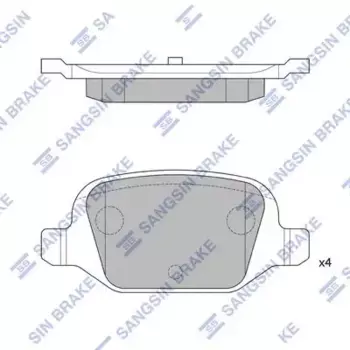 Тормозные колодки дисковые задняя ось HI-Q SP1823