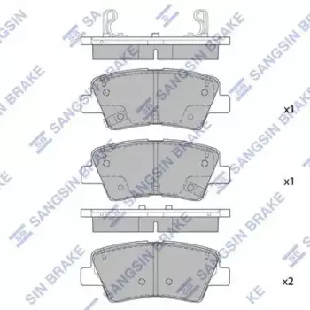 Тормозные колодки дисковые задняя ось HI-Q SP1846