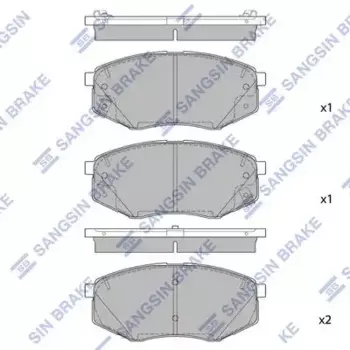 Тормозные колодки дисковые передняя ось HI-Q SP1847