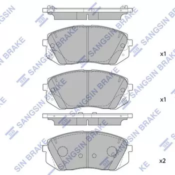 Тормозные колодки дисковые передняя ось HI-Q SP1848