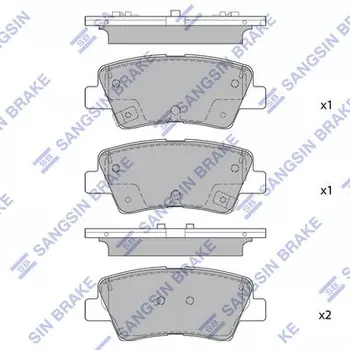 Тормозные колодки дисковые задняя ось HI-Q SP1851