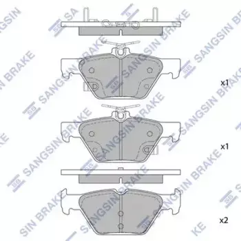 Тормозные колодки дисковые задняя ось HI-Q SP1879