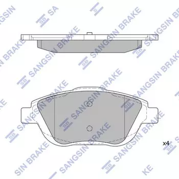Тормозные колодки дисковые передняя ось HI-Q SP1880