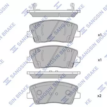 SP1882 колодки дисковые! передние\ Kia Optima, Hyundai Genesis/Veloster 2.0 10>
