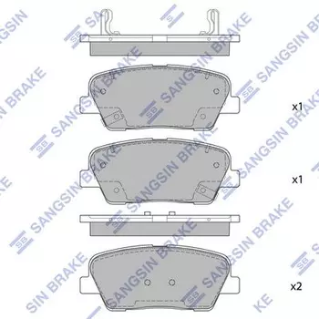 SP1883 колодки дисковые задние!\ KIA Stinger 2.0/2.2D/3.3 18>