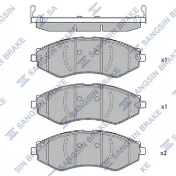 Тормозные колодки дисковые передняя ось HI-Q SP1918