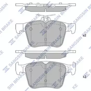 Тормозные колодки дисковые задняя ось HI-Q SP1998