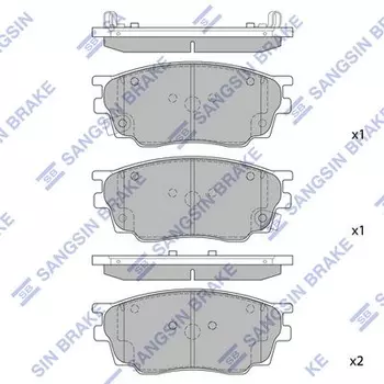 Тормозные колодки дисковые передняя ось HI-Q SP2027