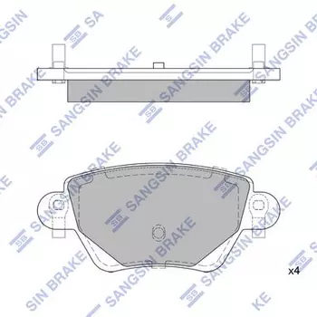 Тормозные колодки дисковые задняя ось HI-Q SP2031