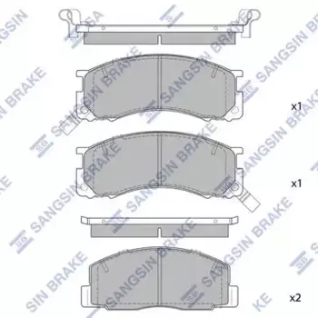 Тормозные колодки дисковые передняя ось HI-Q SP2035
