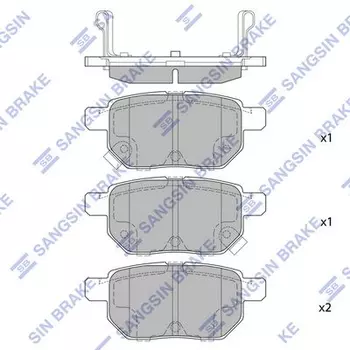 Тормозные колодки дисковые задняя ось HI-Q SP2094