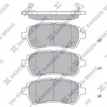 Тормозные колодки дисковые передняя ось HI-Q SP2113