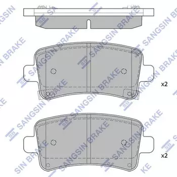 Тормозные колодки дисковые задняя ось HI-Q SP2135