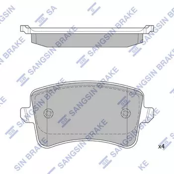 Тормозные колодки дисковые задняя ось HI-Q SP2146