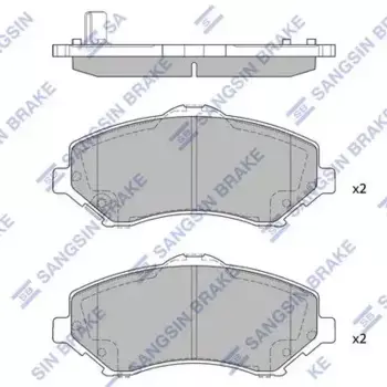 Тормозные колодки дисковые передняя ось HI-Q SP2185