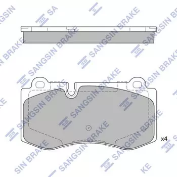 Тормозные колодки дисковые передняя ось HI-Q SP2195