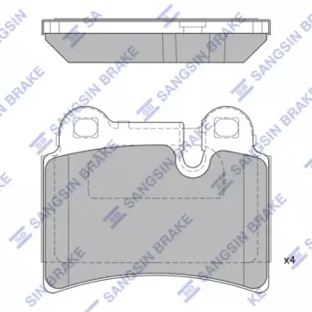 Тормозные колодки дисковые задняя ось HI-Q SP2232
