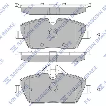 Тормозные колодки дисковые передняя ось HI-Q SP2245