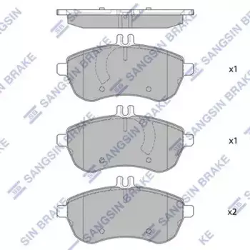 Тормозные колодки дисковые передняя ось HI-Q SP2284
