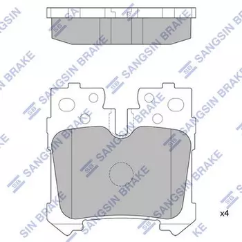 Тормозные колодки дисковые задняя ось HI-Q SP2301