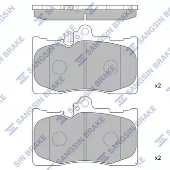 Тормозные колодки дисковые передняя ось HI-Q SP2302