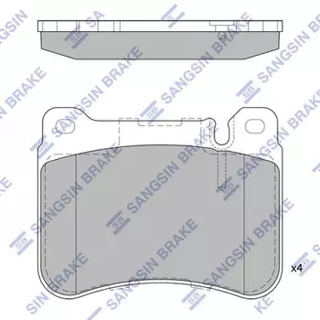 Тормозные колодки дисковые передняя ось HI-Q SP2329