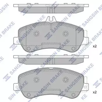 Тормозные колодки дисковые передняя ось HI-Q SP2330