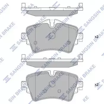 Тормозные колодки дисковые передняя ось HI-Q SP4005
