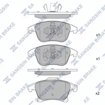 Тормозные колодки дисковые передняя ось HI-Q SP4021