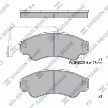 Тормозные колодки дисковые передняя ось HI-Q SP4033