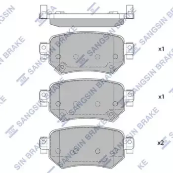 Тормозные колодки дисковые задняя ось HI-Q SP4070