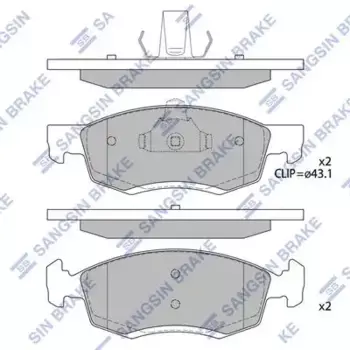 Тормозные колодки дисковые передняя ось HI-Q SP4099