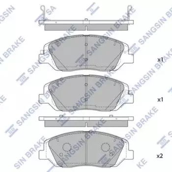 Тормозные колодки дисковые передняя ось HI-Q SP4102
