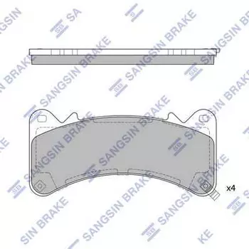 Тормозные колодки дисковые передняя ось HI-Q SP4115