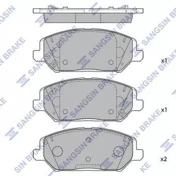 Тормозные колодки дисковые передняя ось HI-Q SP4242