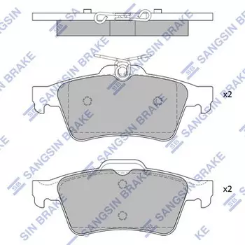 Тормозные колодки дисковые задняя ось HI-Q SP4254