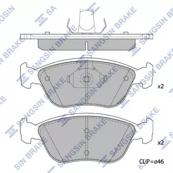 Тормозные колодки дисковые передняя ось HI-Q SP4256