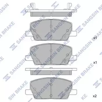 Тормозные колодки дисковые передняя ось HI-Q SP4285
