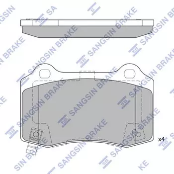 Тормозные колодки дисковые задняя ось HI-Q SP4296