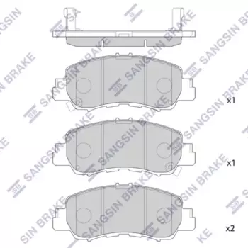 Тормозные колодки дисковые передняя ось HI-Q SP4344
