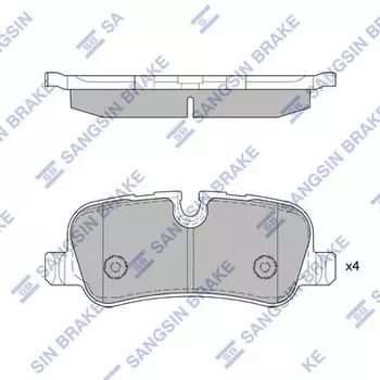 Тормозные колодки дисковые задняя ось HI-Q SP4371