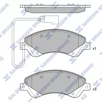 Тормозные колодки дисковые передняя ось HI-Q SP4403
